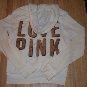 FINAL PRICE DROP PINK Sequin Zip Up Sweatshirt